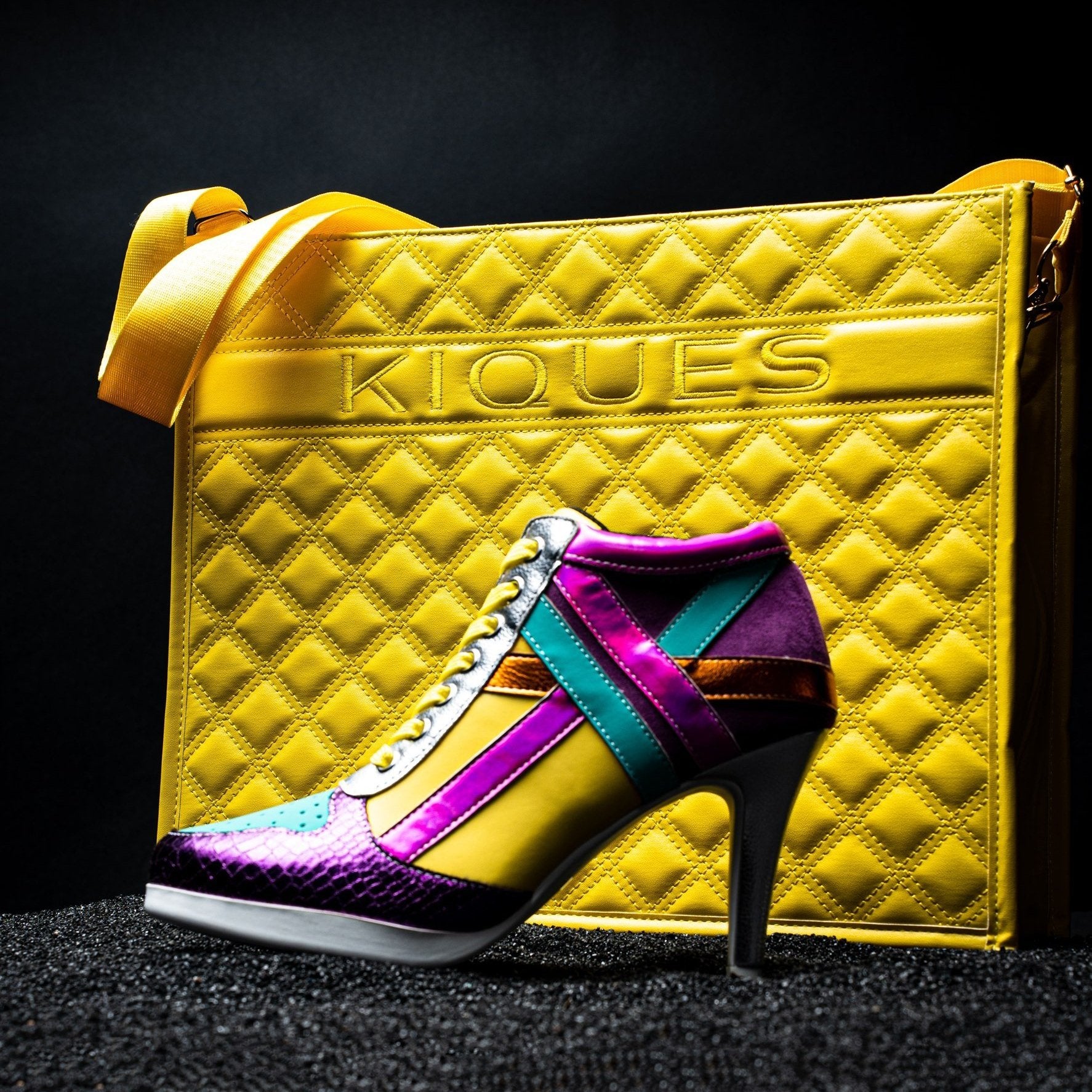 Astriques - Yellow - with matching Shoe Tote-KQS2205-YEL-42