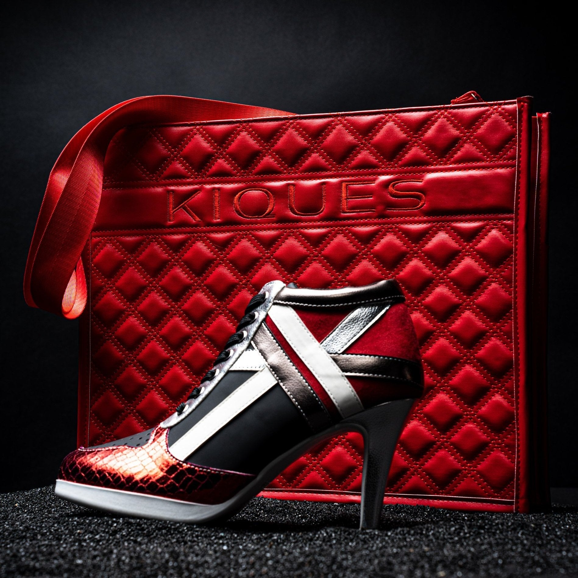 Astriques - RED - with matching Shoe Tote-KQS2205-RED-42